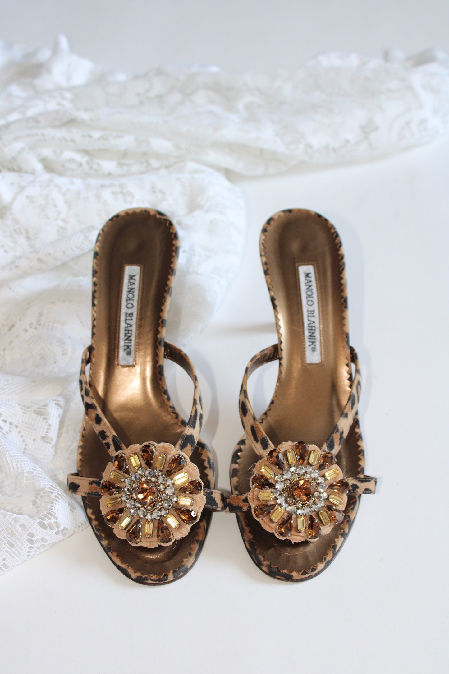 Leopard Manolo Blahnik Kitten Heels