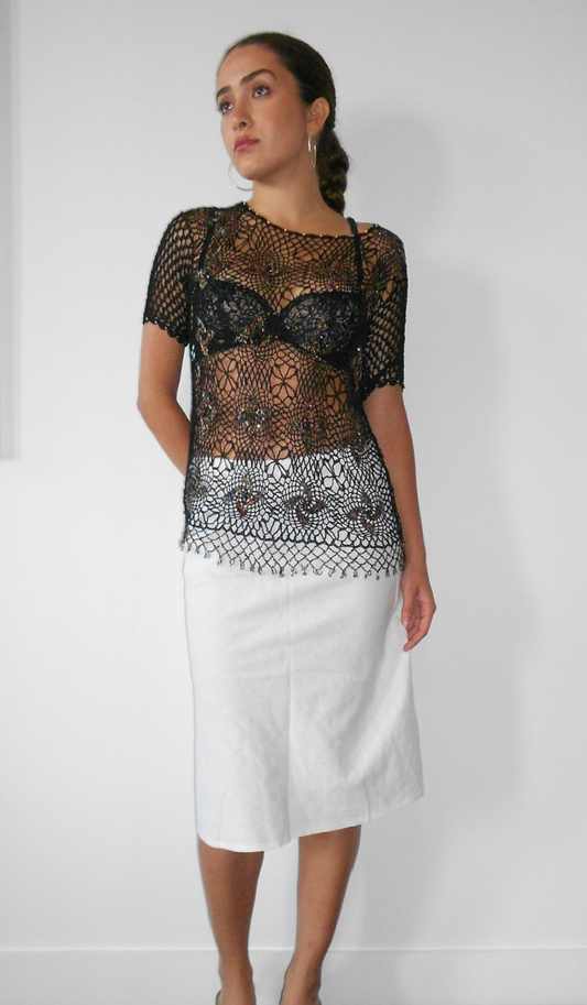 Beaded Crochet Top