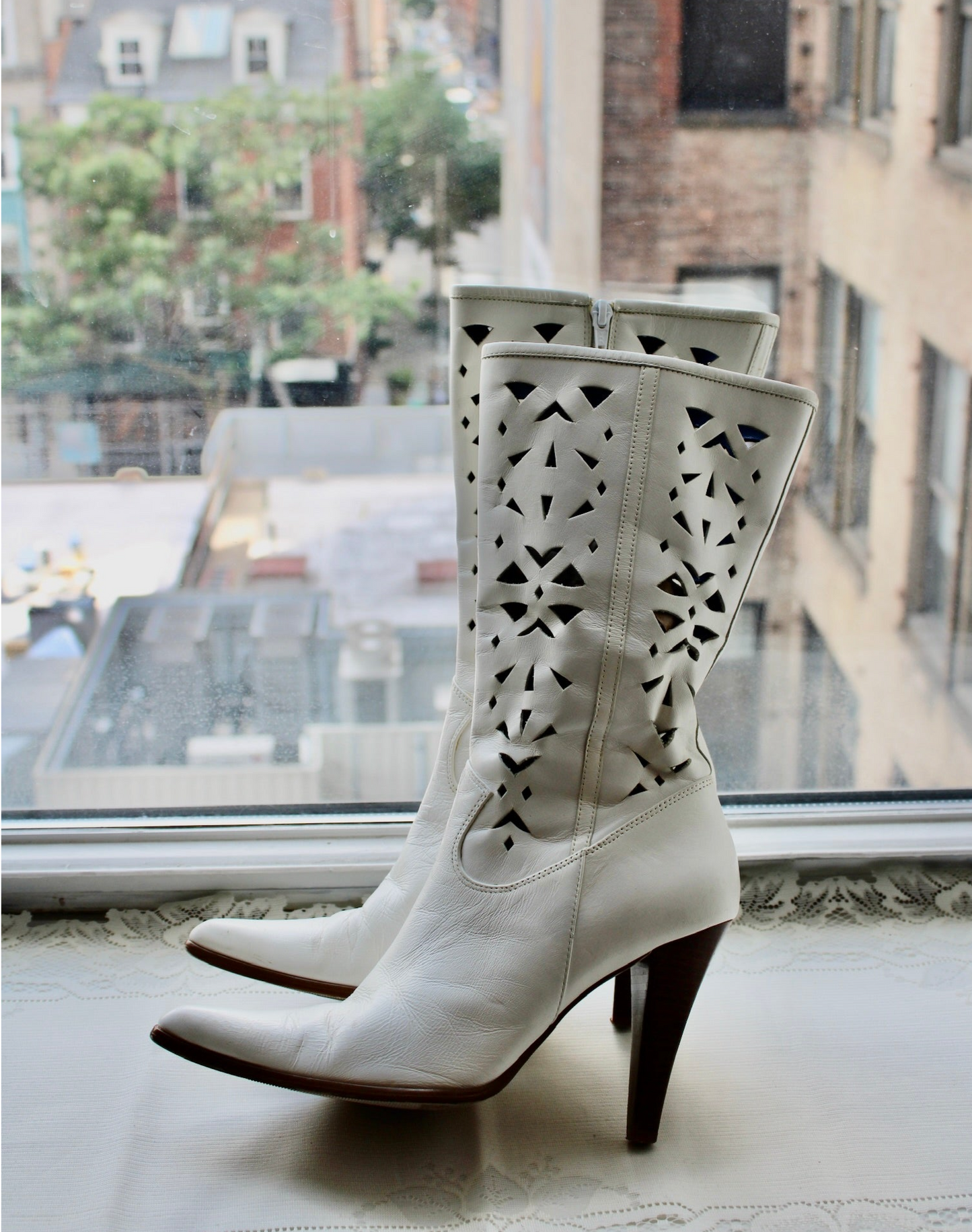 White Leather Boots