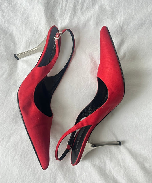 Giuseppe Zanotti Red Slingbacks